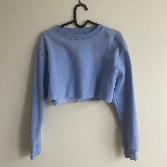Blue cropped sweatshirt - Picture 1 of 1